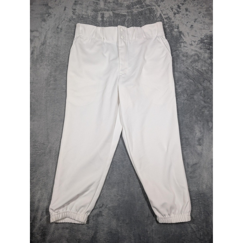 Honig's Baseball Pants Mens XL 32x23 White Umpire Jogger Elastic Cuff USA